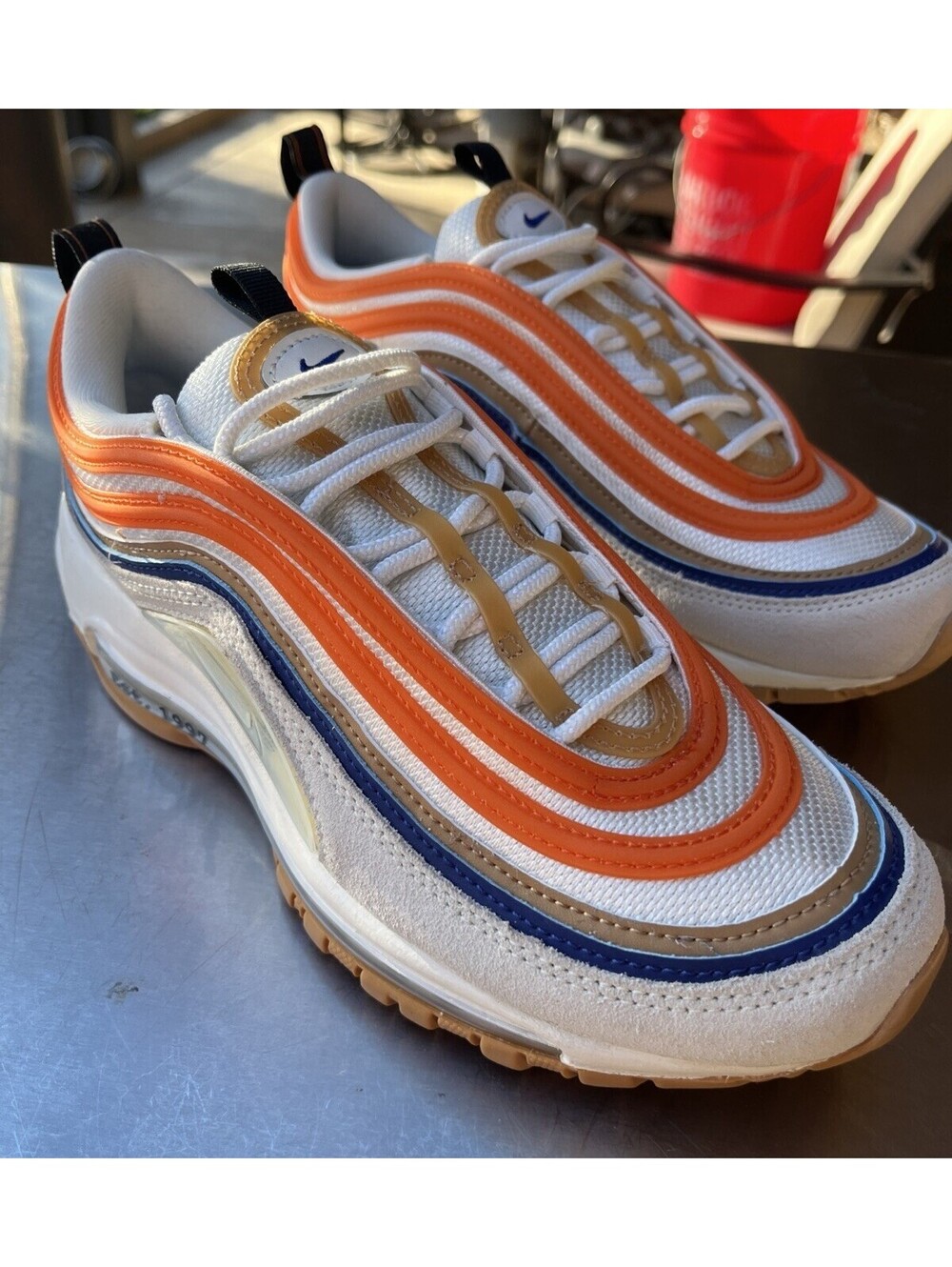 New NIKE AIR MAX 97 SE SUMMIT WHITE/BLK Men 6.5 /Women 8 - DV2619-100